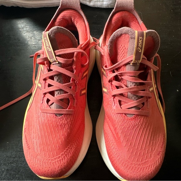 Asics Gel-Nimbus 27 Dark Pink Clay Orange glow running sneakers 8.5 - Picture 15 of 15